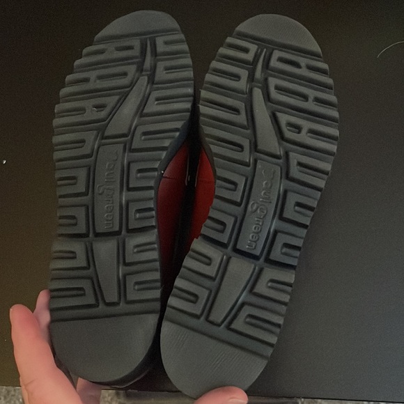 Paul Green Sofia Studded Leather Loafer Wine Size 8 - Picture 7 of 9